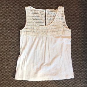 J Crew Lace Top, Keyhole Back